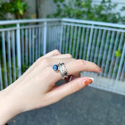 Feather × Stone Rolling ring