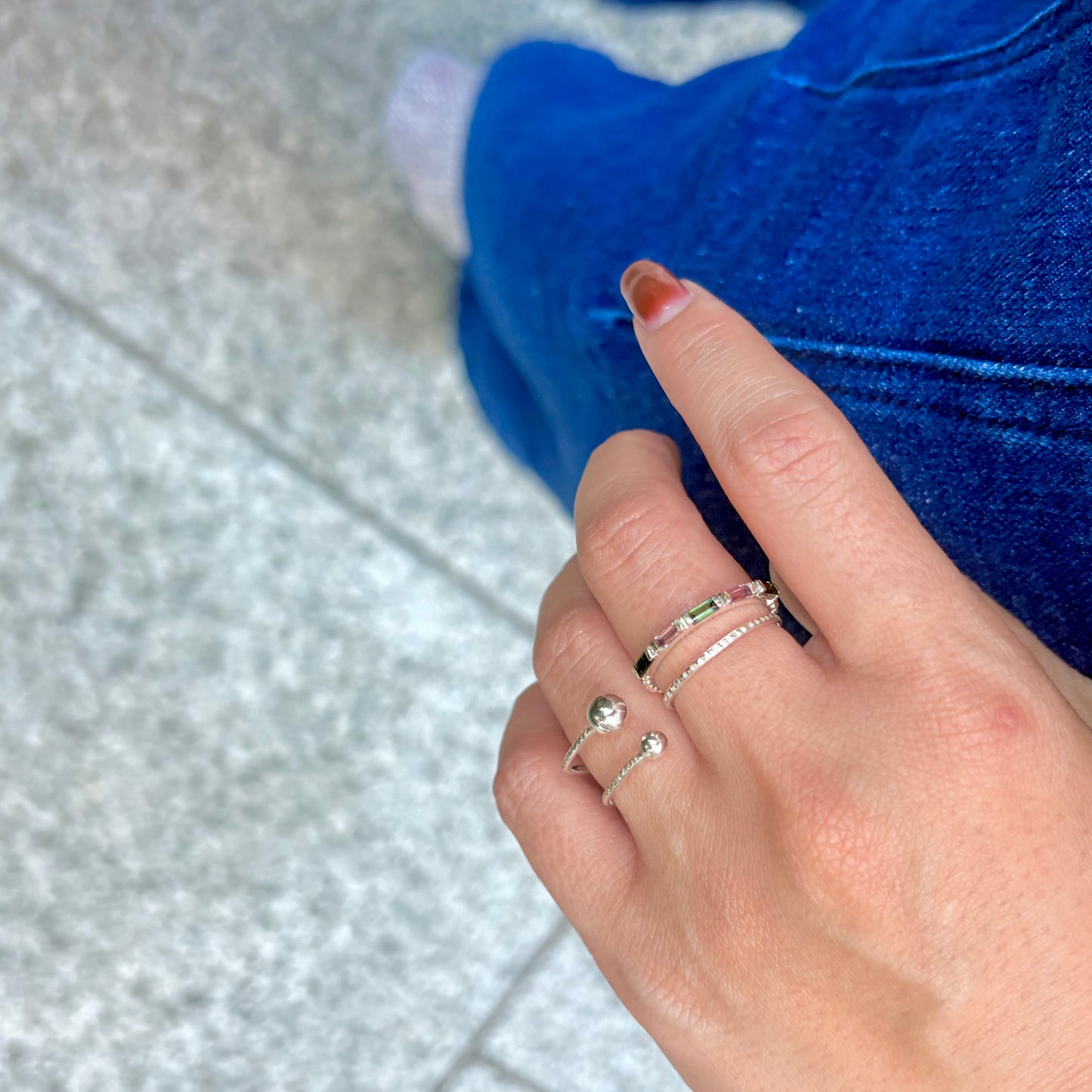Silver925 2finger ring
