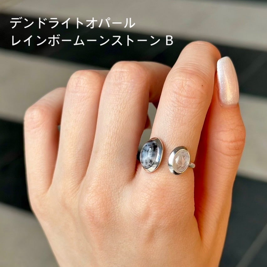 Silver925 2stone ring 18