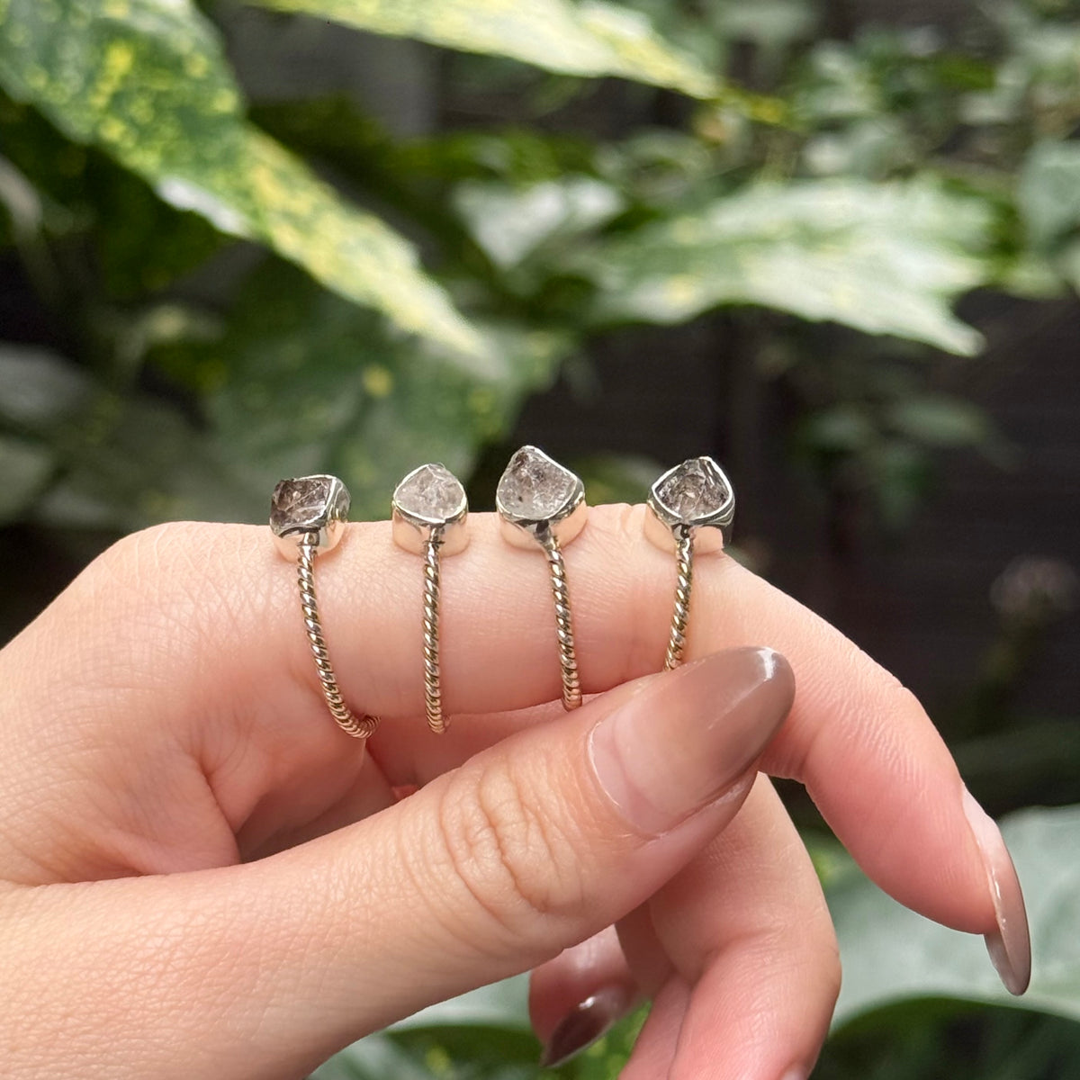 Herkimer diamond ring 12