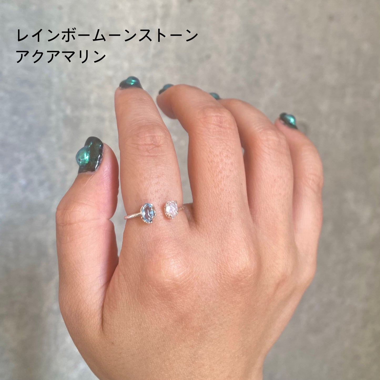 Silver925 2stone ring 7