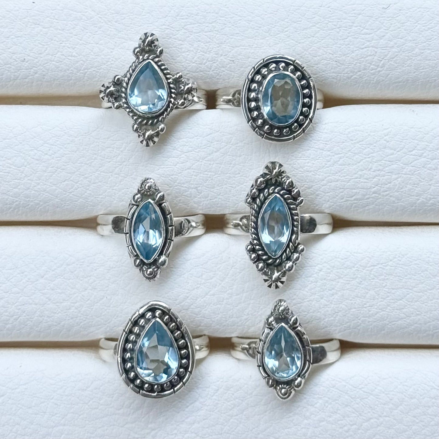 Blue topaz ring