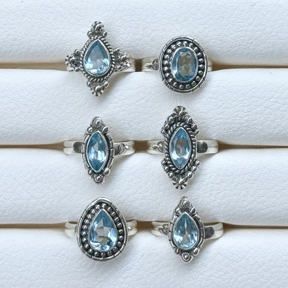 Blue topaz ring