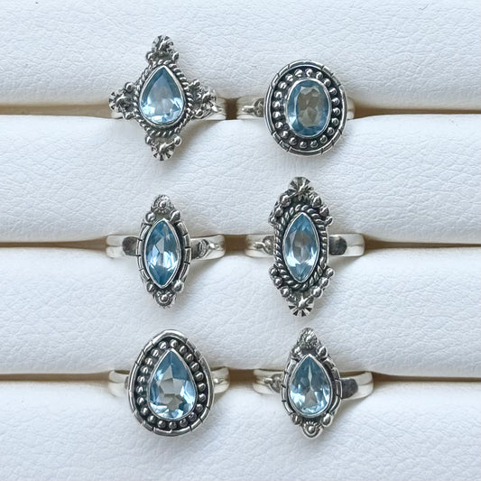 Blue topaz ring
