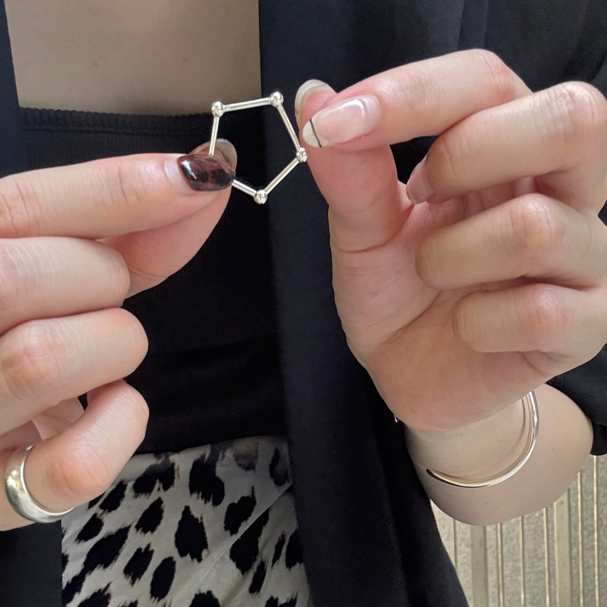 Silver925 plain ring〈Pentagon〉