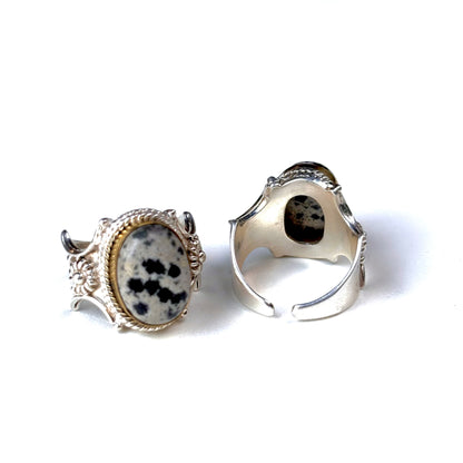Connect ring〈 Beige & Black〉