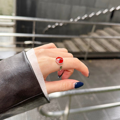 Enamel design ring〈Moon〉