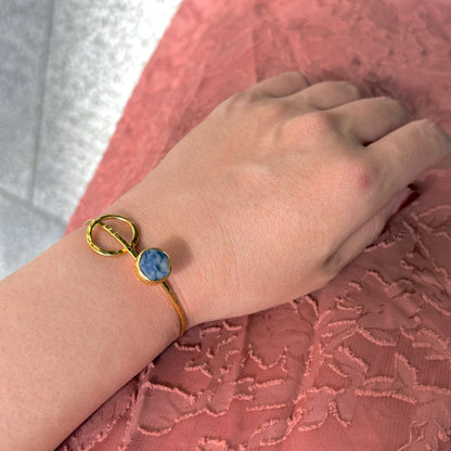 Brass 1stone bangle 3