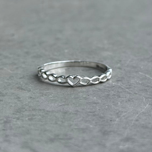 Heart plain ring 76