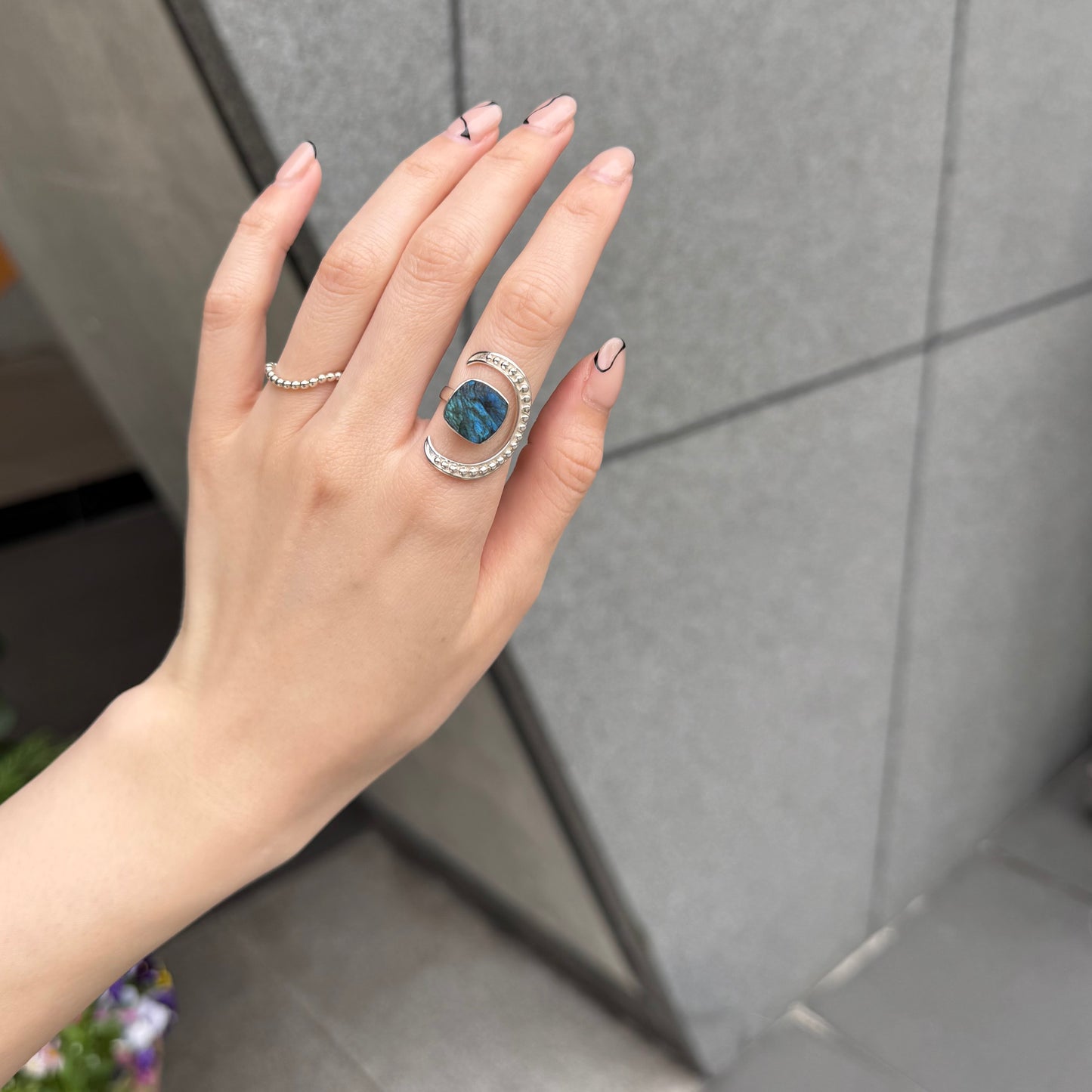Moon design ring 9