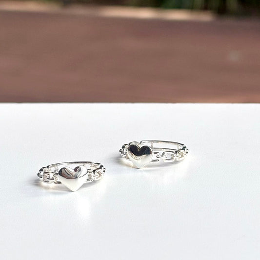 Heart plain ring 55