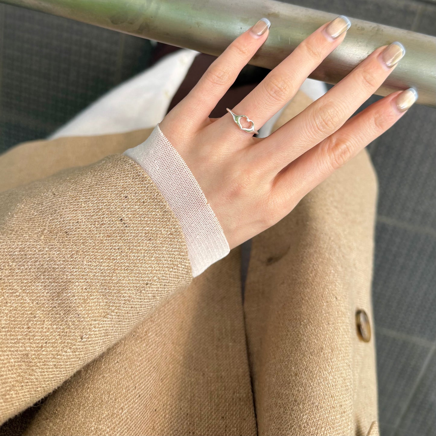 Heart plain ring 72