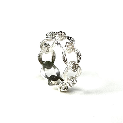 Rose plain ring 8