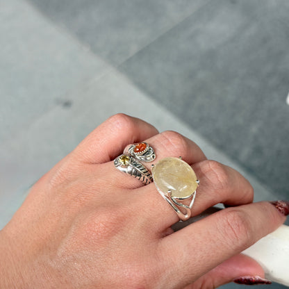 Silver925 2stone ring 17