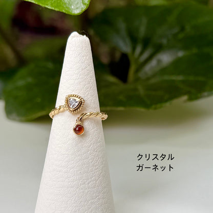 Brass 2stone ring 7