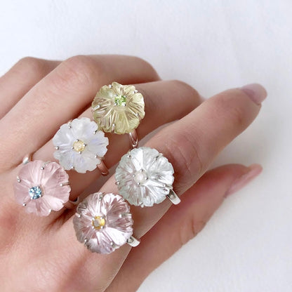 Flower carving ring