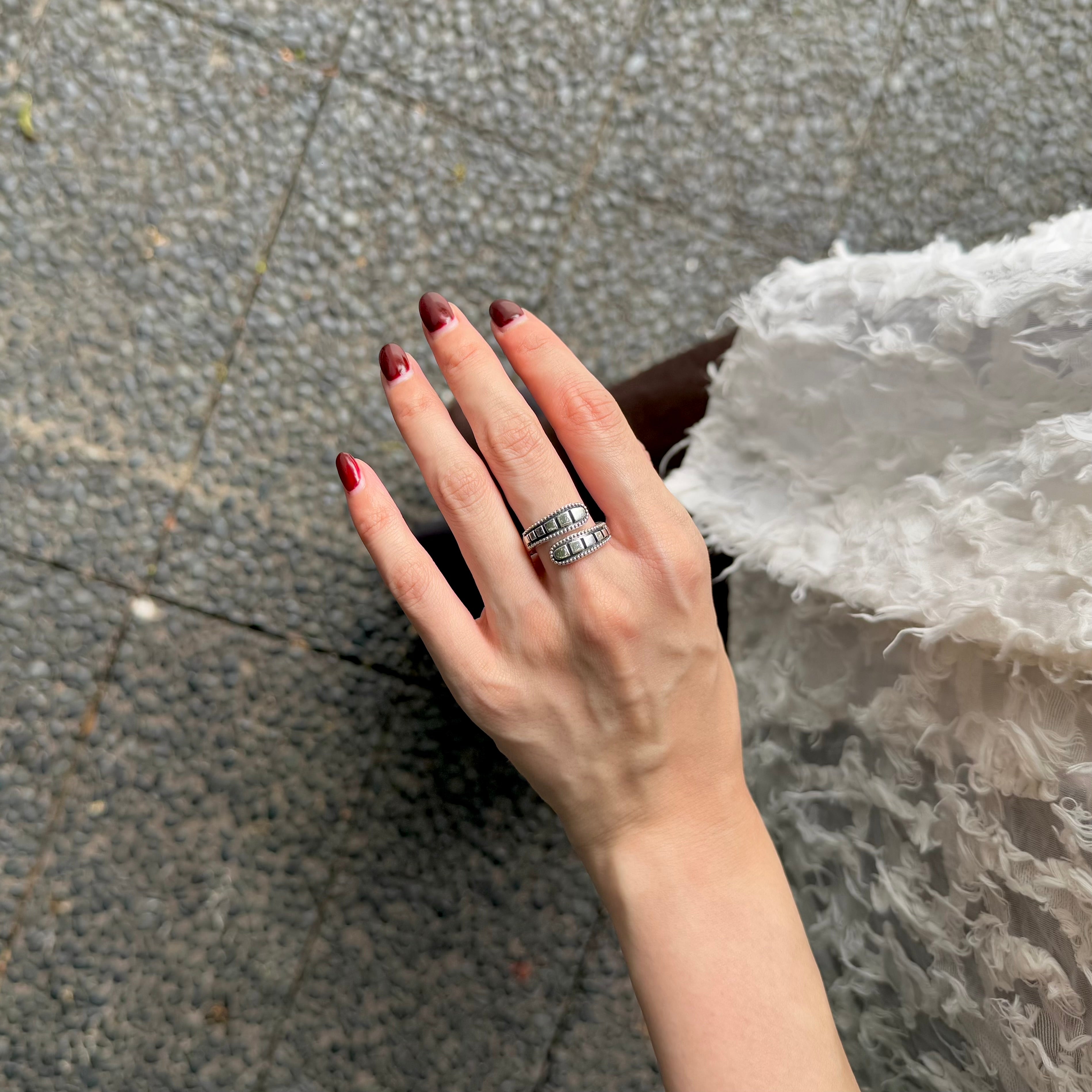 Biju mam poco】Silver925 plain ring