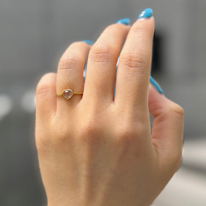 Brass Heart ring