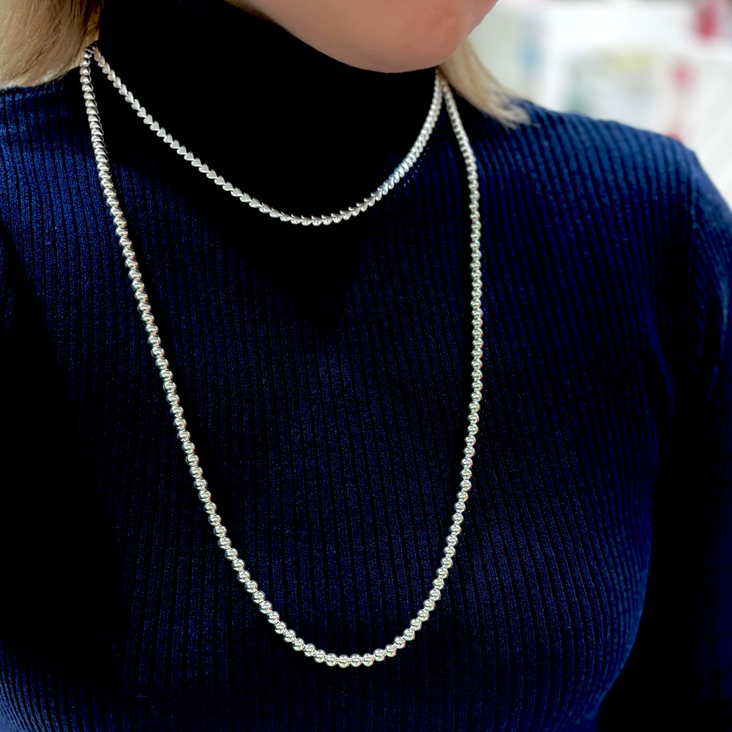 Silver925 chain  necklace 〈Heart〉2