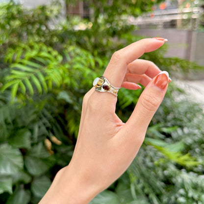 Silver925×Brass design ring 11