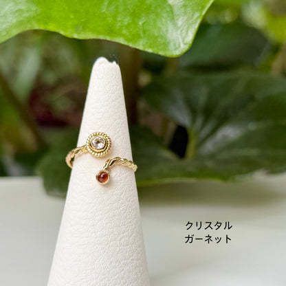 Brass 2stone ring 6