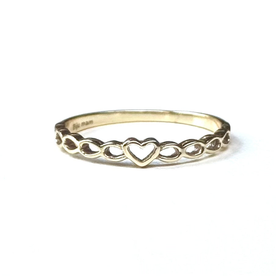 Brass Heart plain ring 10