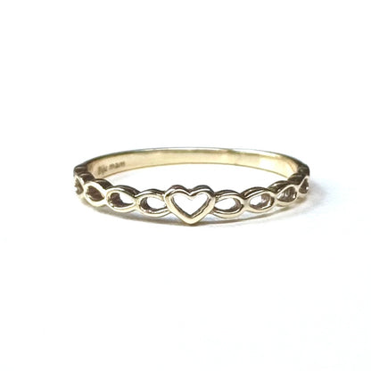 Brass Heart plain ring 10