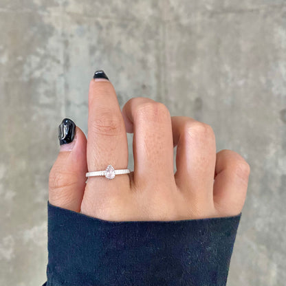Silver925 petit ring〈drop〉