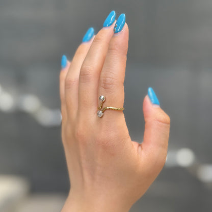 Silver925×Brass design ring 18