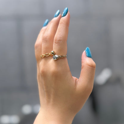 Brass design ring 14