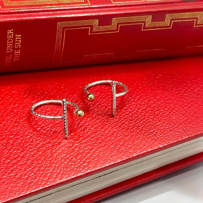 Silver925×Brass plain ring 〈Ball〉22