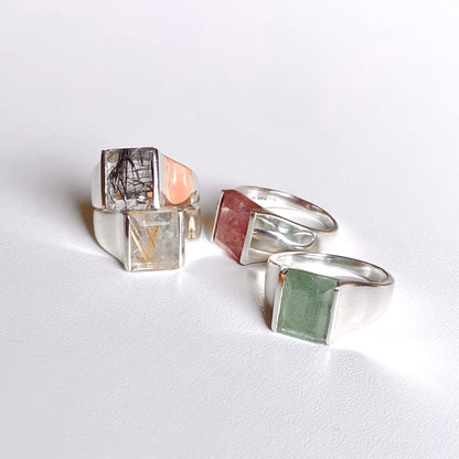 Silver925 square ring 7