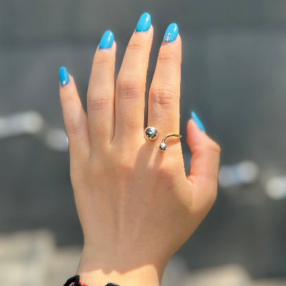 Silver925×Brass plain ring 6
