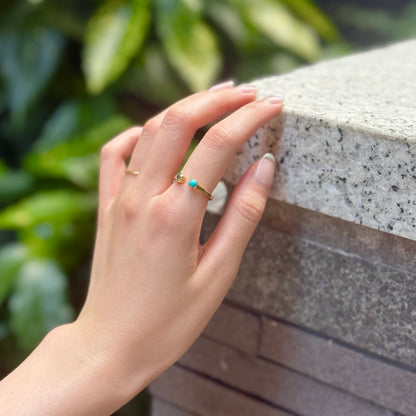 Brass 2stone ring 12