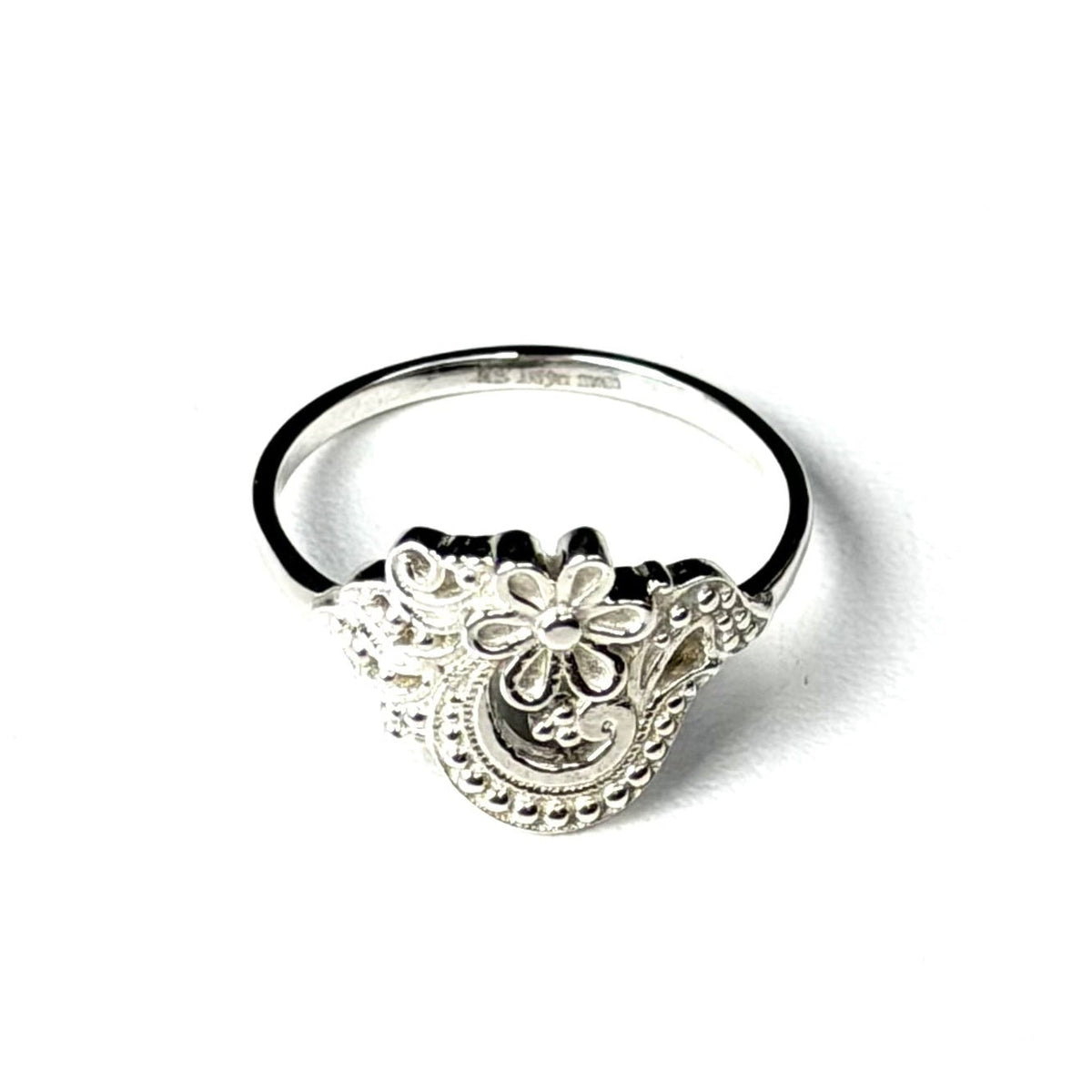 Flower plain ring 6