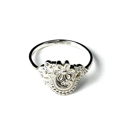 Flower plain ring 6