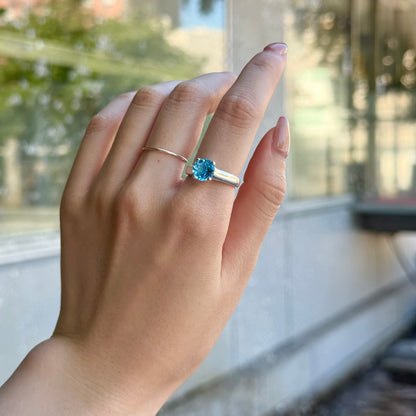 Swiss Blue topaz ring
