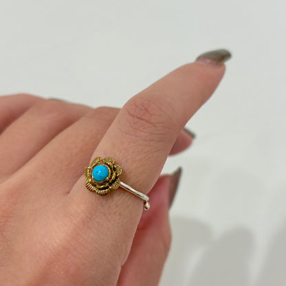 Silver925 × Brass flower ring