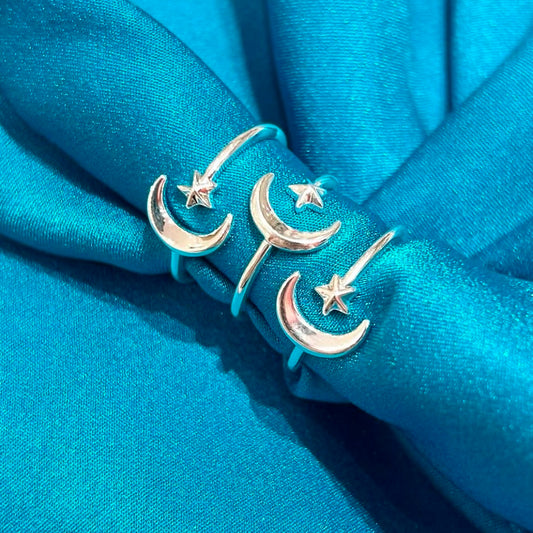 Moon＆Star plain ring