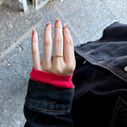 Brass Heart plain ring 7