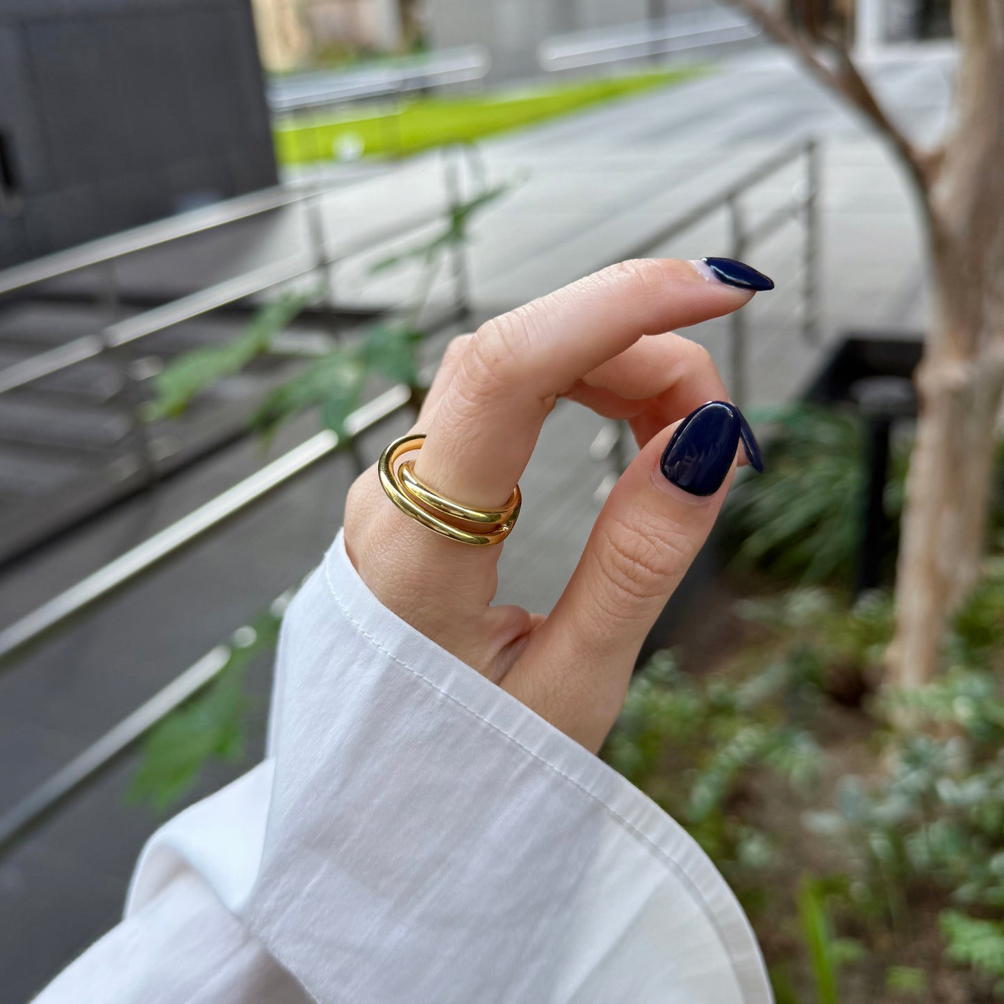 Brass plain ring 58
