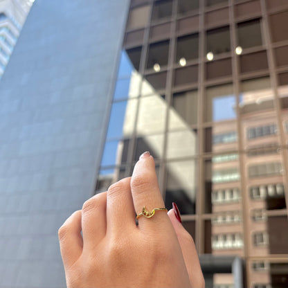 Brass Moon plain ring