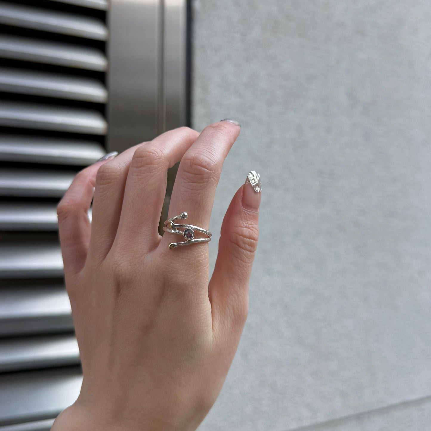 Silver925×Brass design ring 13