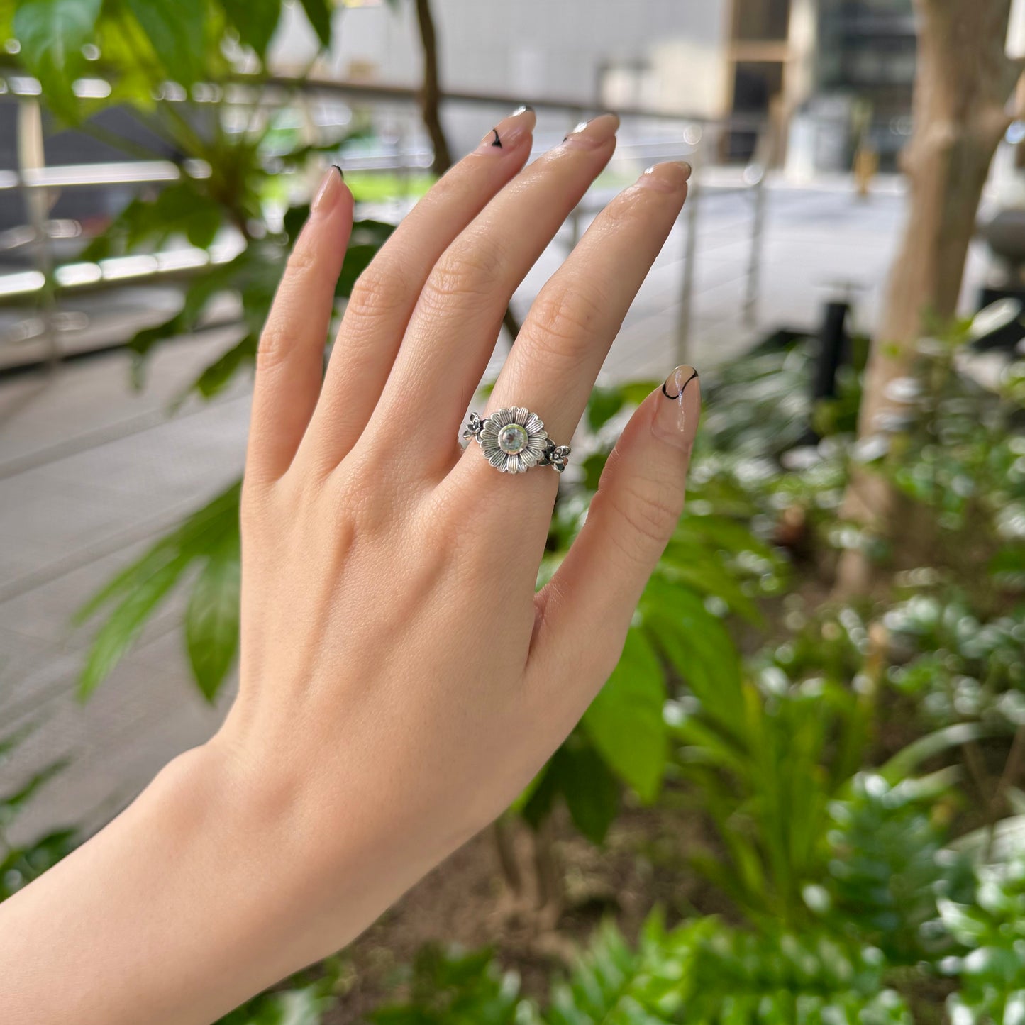 Flower design ring 11