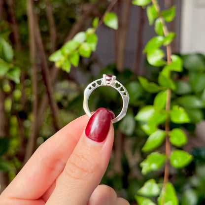 Heart design ring 〈Rohdolite  Garnet〉