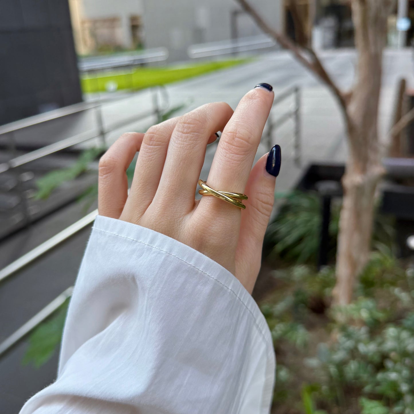 Brass plain ring 58