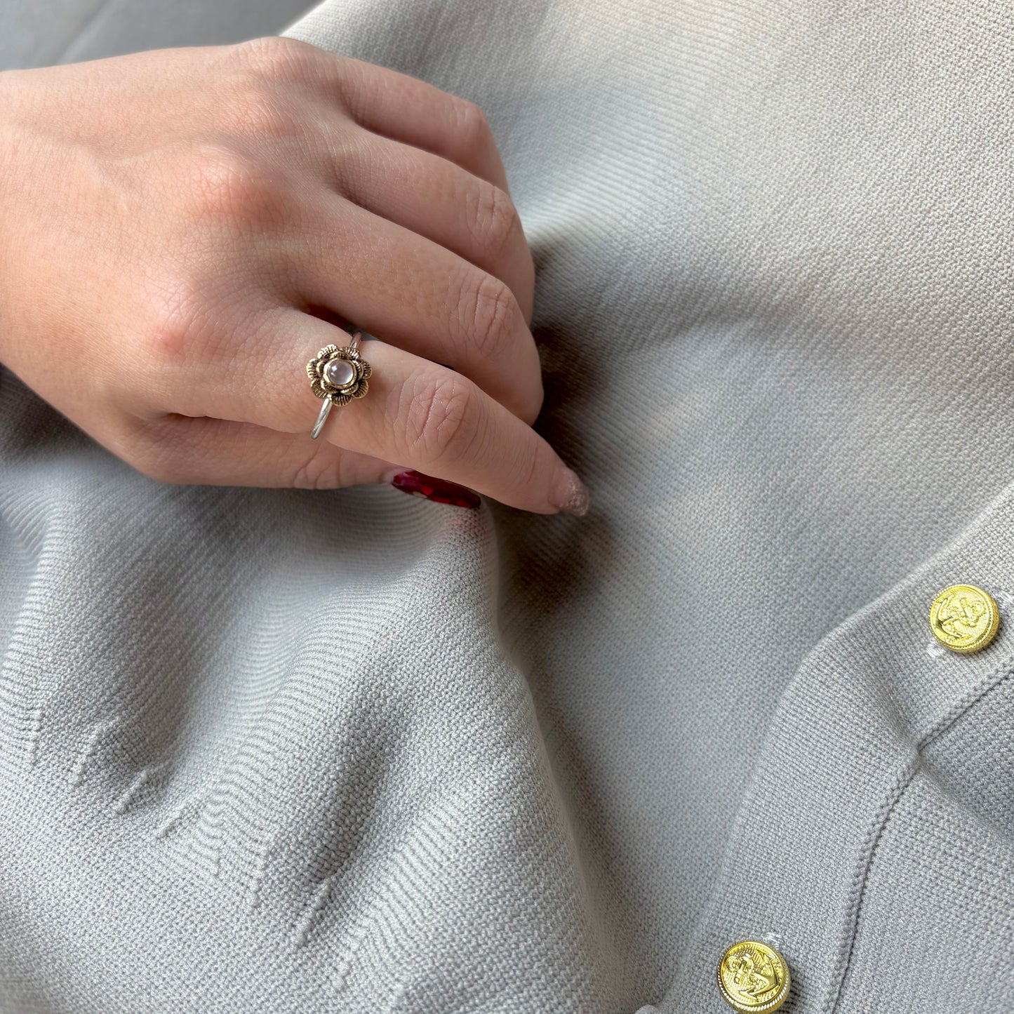 Flower design ring 20