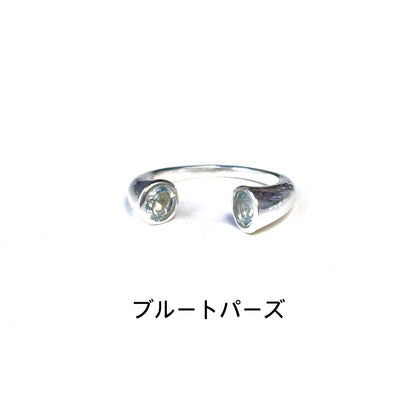 Silver925 2stone ring 19