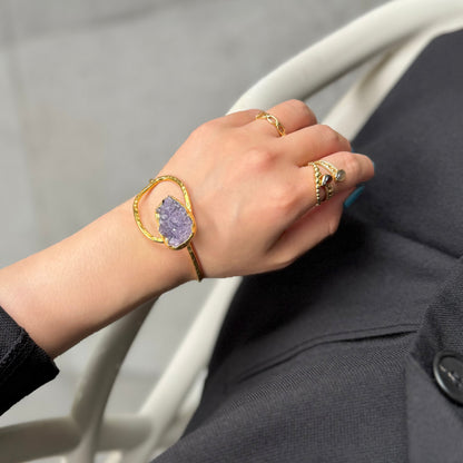 Brass 1stone bangle 3