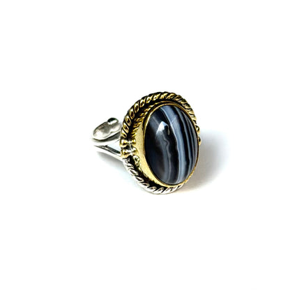 Silver925×brass design ring 21